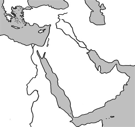 Blank Map Of The Middle East